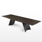 Charlotte, 90"-129" Extendable Dining Table with Sintered Stone Desktop