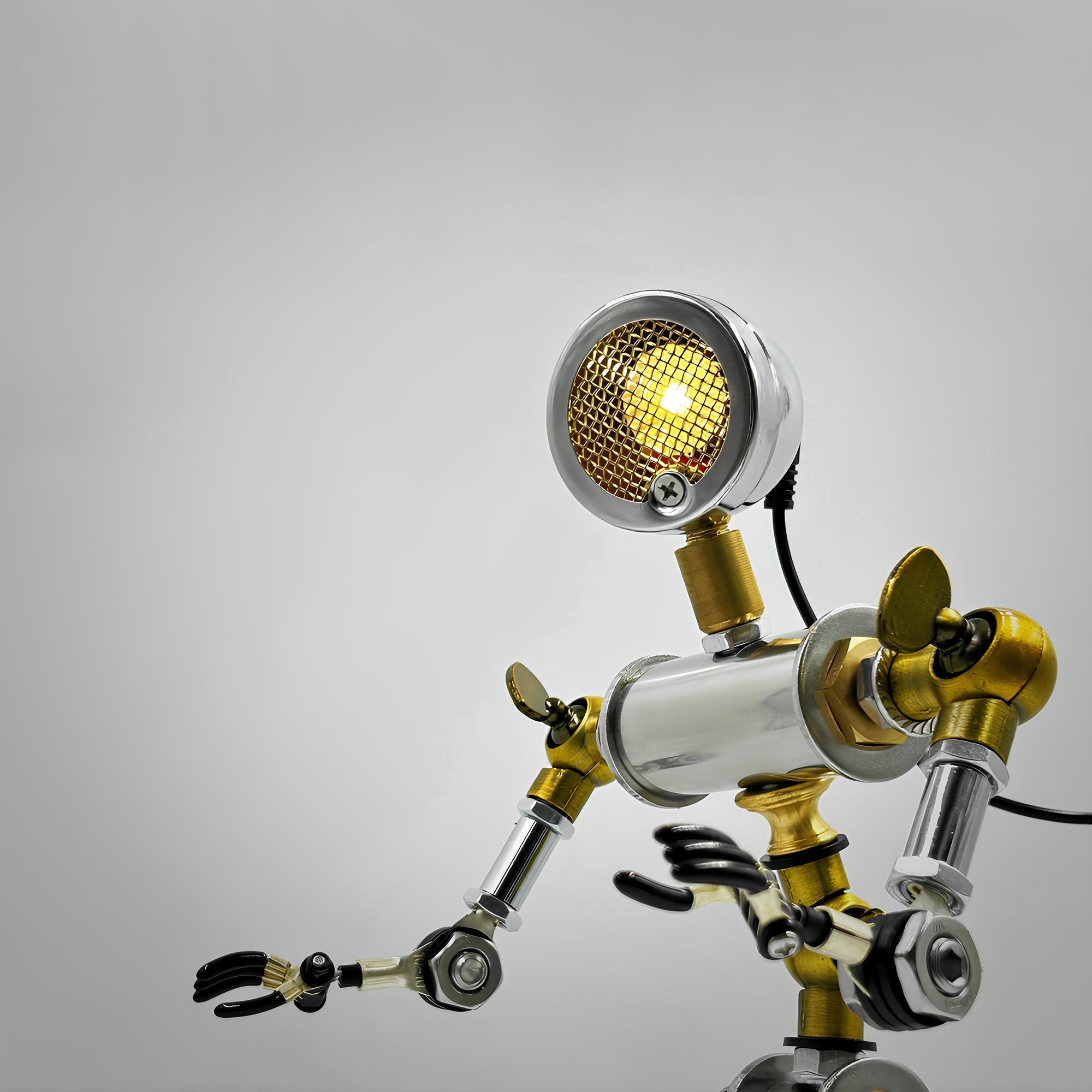 HD-19, 13.8" H, Robot-Shaped Cyberpunk Table Lamp Decor
