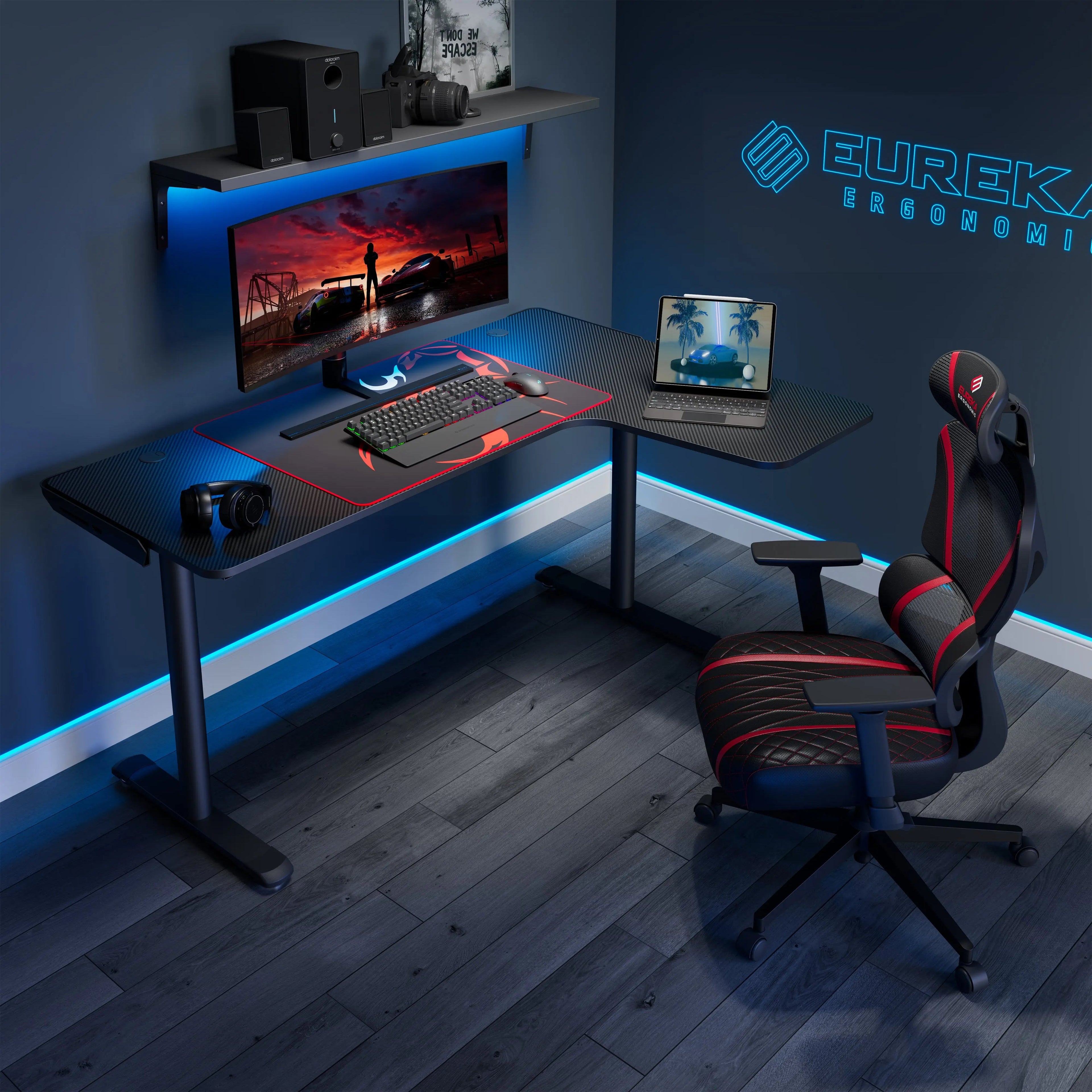 L Shaped Gaming Desk (60"x24")