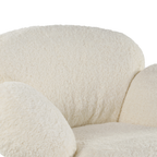 Cara, Modern Comfy Swivel Lounge Chair, White