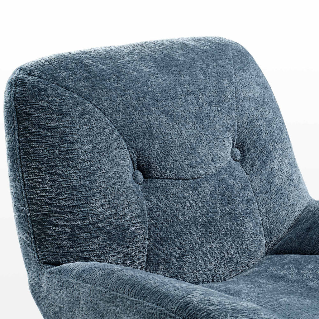 Henry, Chenille Swivel Lounge Chair