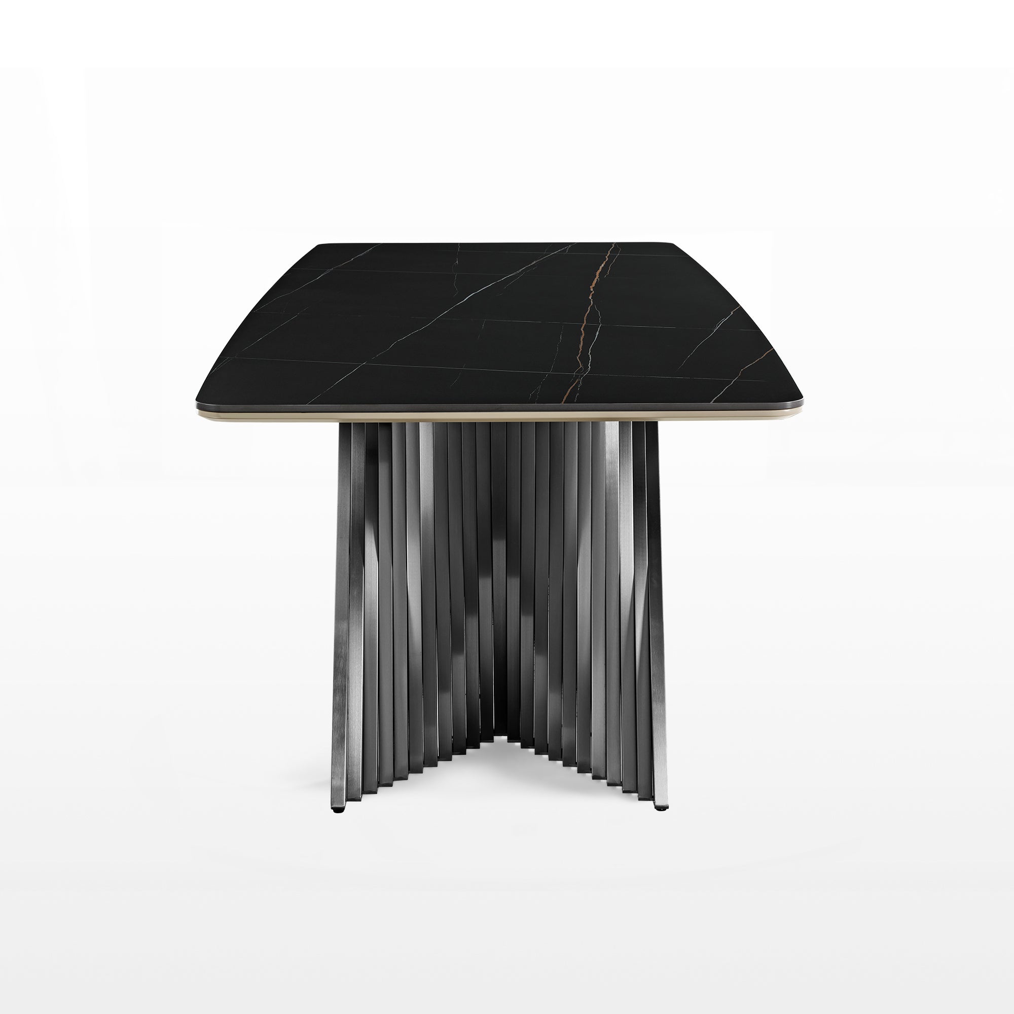 Oasis, 105.5" Dining Table with Sintered Stone, Black