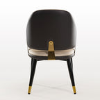 Anareli, Upholstered Dining Arm Chairs Set of 2,Beige and Dark Brown