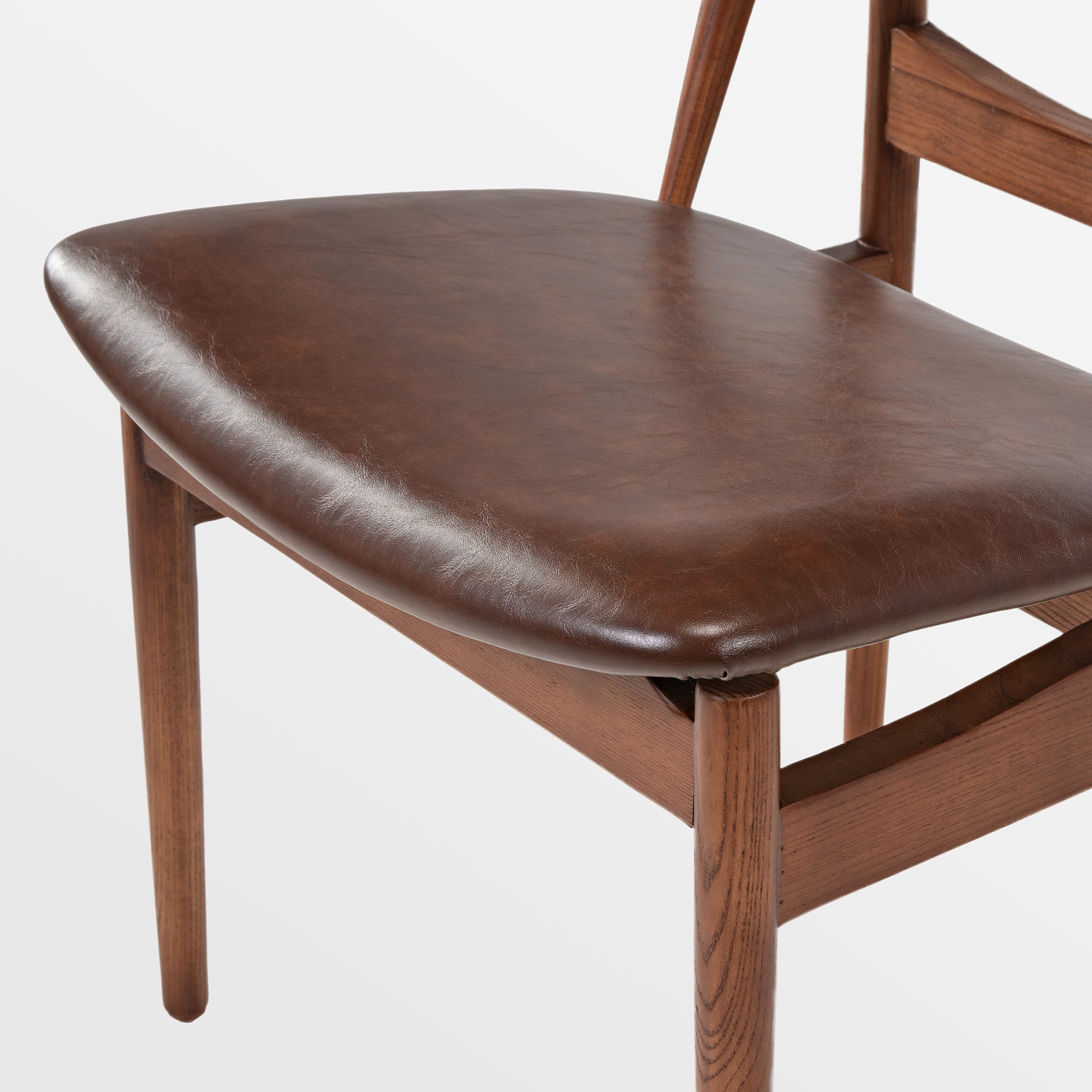 Lavish, Solid Wood Dining Side Chairs Set of 2, Brown