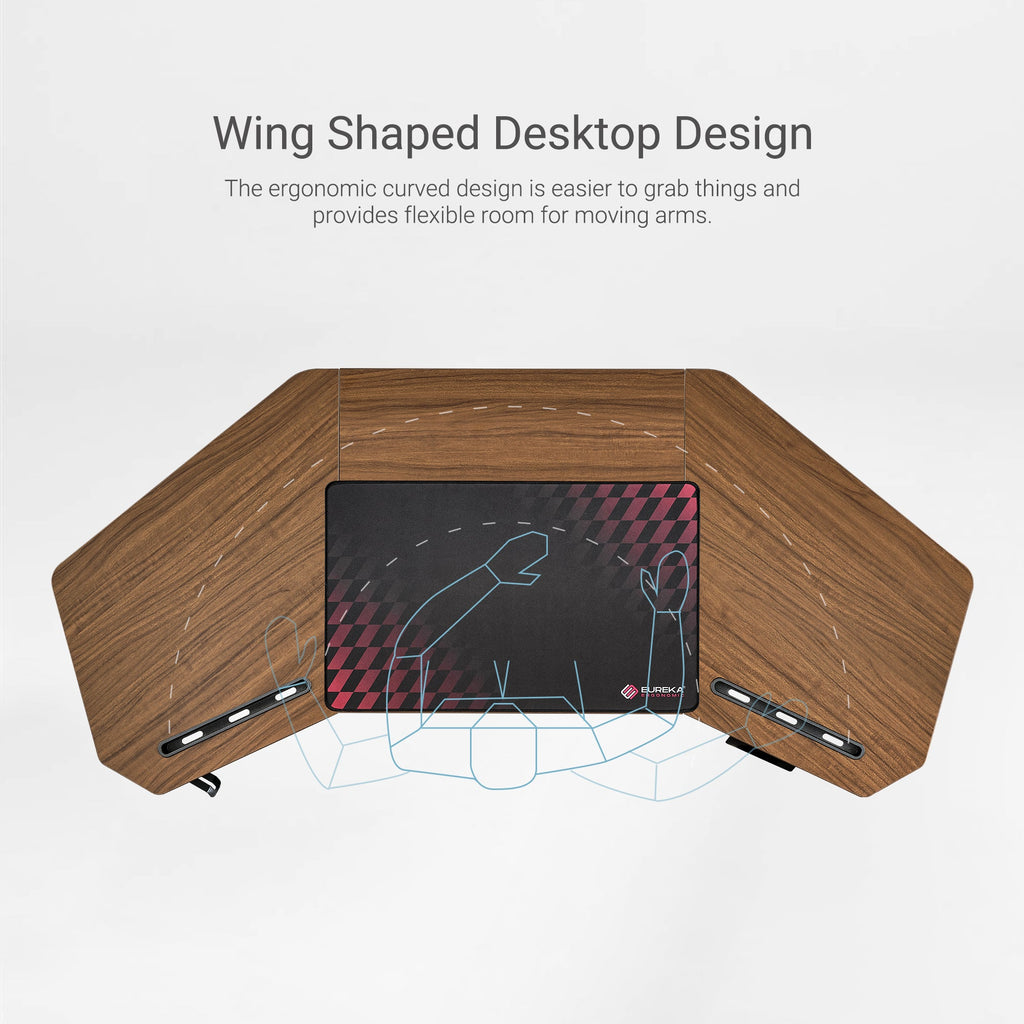 Aero Pro Wing Shaped Standing Desk (63"x23")