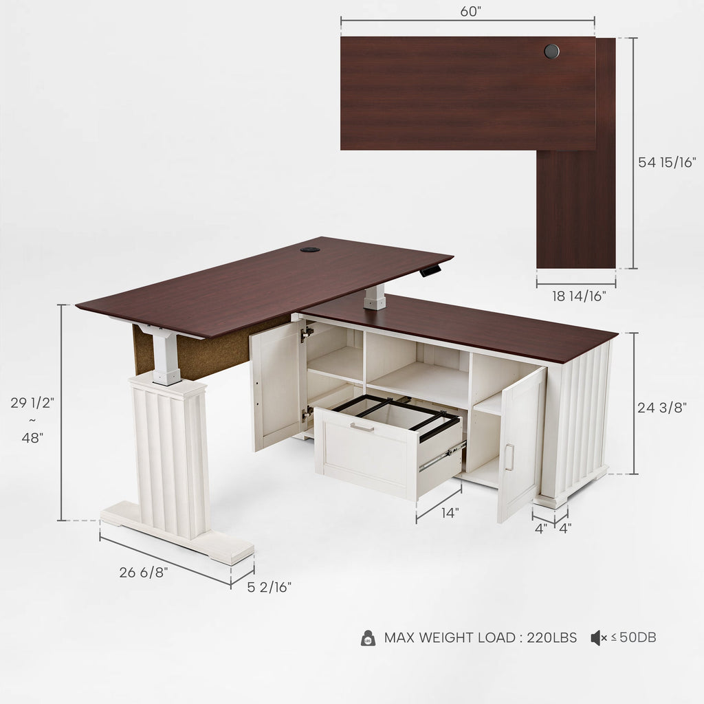 Executive Office Set:ark ES Standing Desk, Chair and Storage