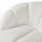 Adele, Upholstered Swivel Chair, White