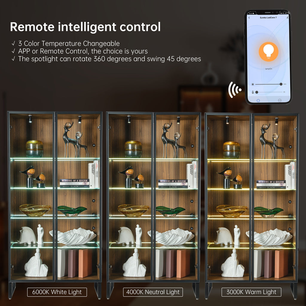 Curio Cabinet with Adjustable Shelves
