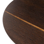 55" Modern Irregular Walnut Coffee Table