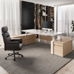 Zen Pro Series, 87"/72" Executive Standing Desk with Cabinets Set