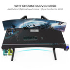 Full-Surface Mousepad Gaming Desk (60"x27")