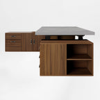 Zen Pro Series, 87"/72" Executive Standing Desk with Cabinets Set