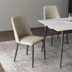 Chester, Upholstered Dining Side Chairs Set of 2, Off-White