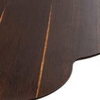 55" Modern Irregular Walnut Coffee Table