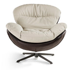 Alexia, Comfy Soft Swivel Lounge Chair, Gray