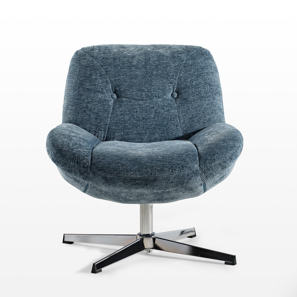 Henry, Chenille Swivel Lounge Chair