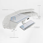 Aero Pro Wing-Shaped Standing Desk (72"x23")