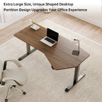 Unique Shape Office Standing Desk (70"x29")