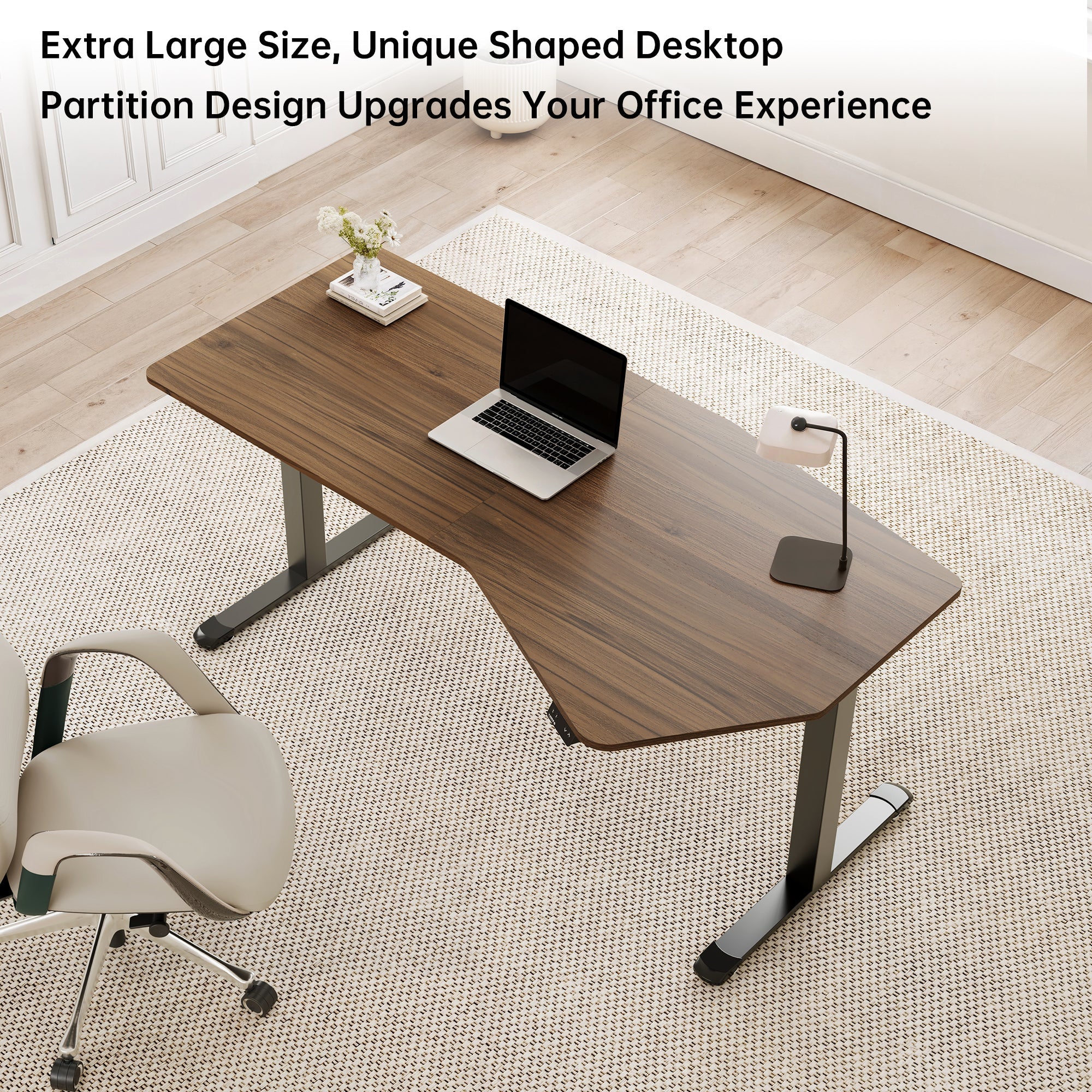 Unique Shape Office Standing Desk (70"x29")