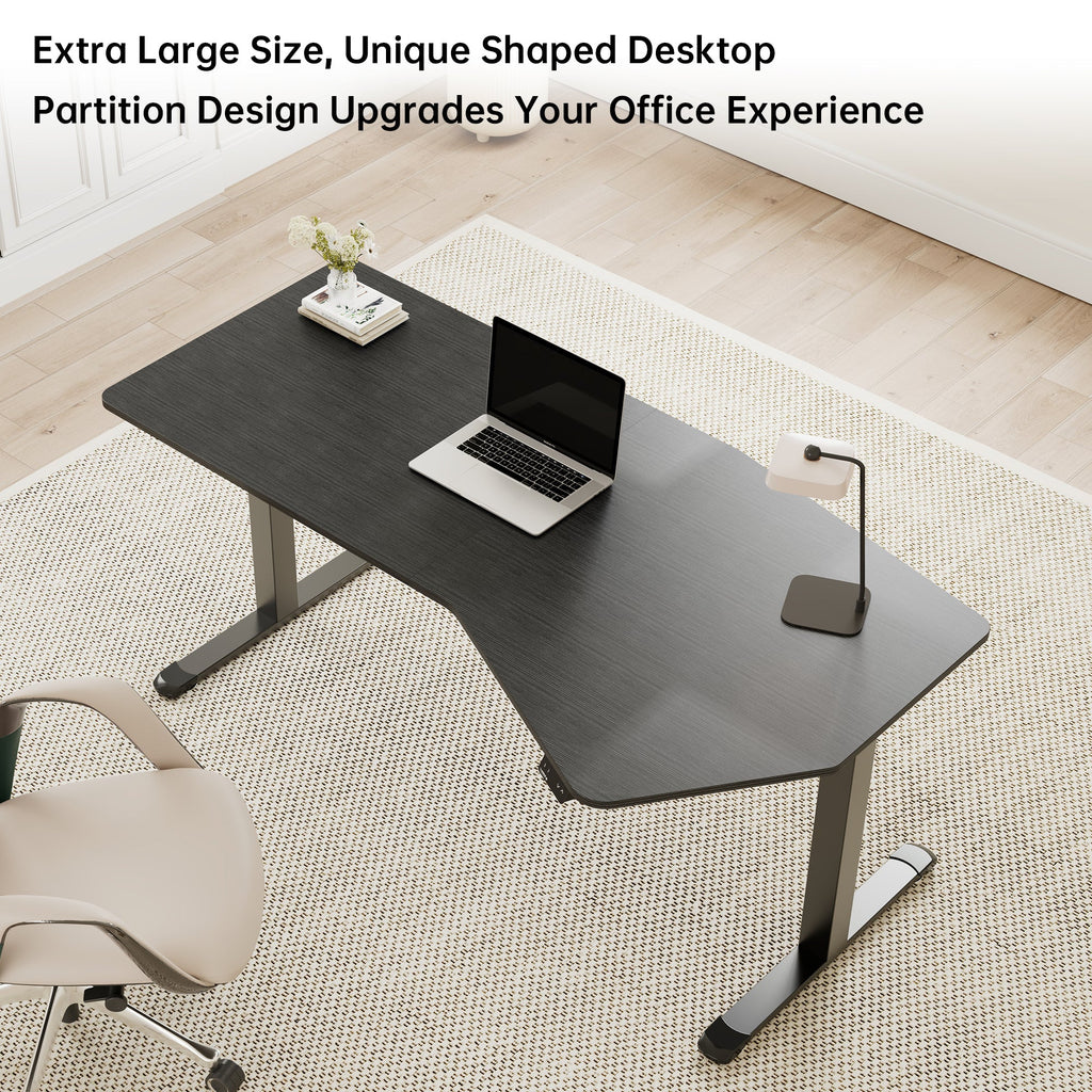 Unique Shape Office Standing Desk (70"x29")