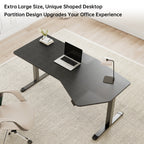 Unique Shape Office Standing Desk (70"x29")