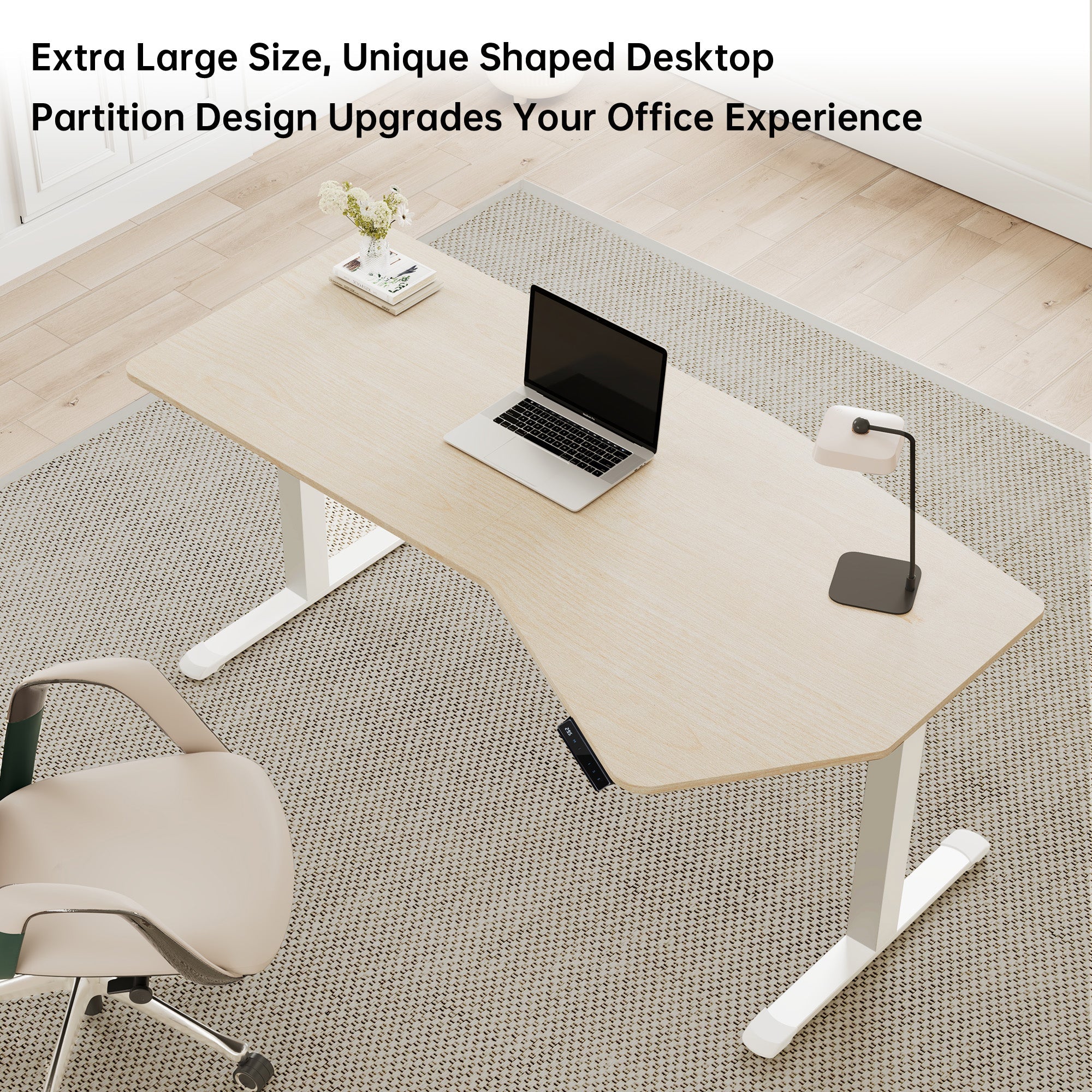 Unique Shape Office Standing Desk (70"x29")