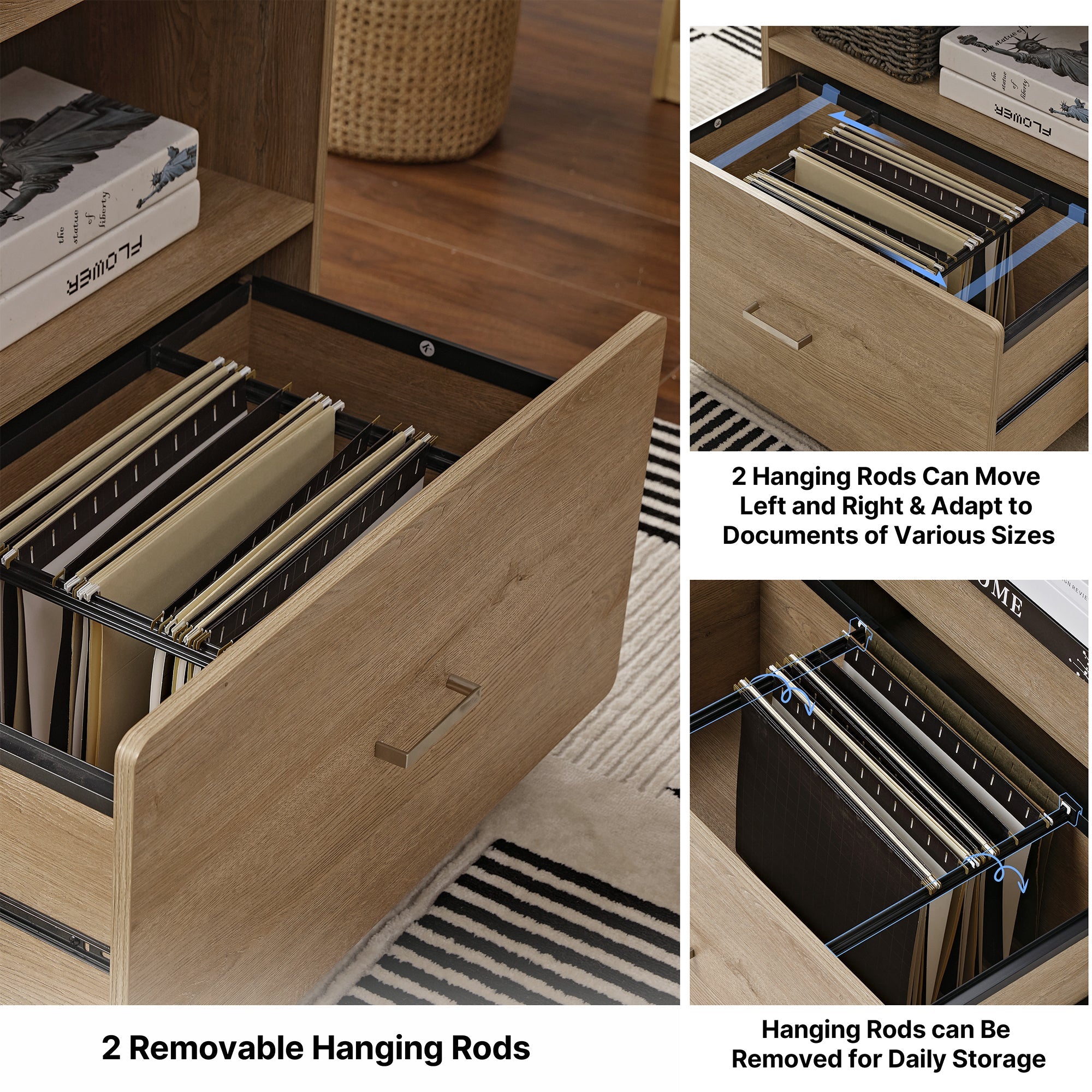 Ark EL, 29" Display File Storage Cabinet, Oak