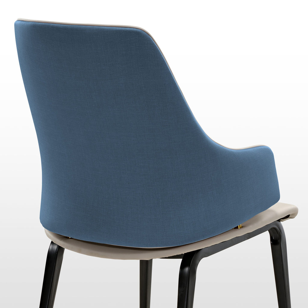 Juliet, Dining Arm Chairs Set of 2, Brown/blue