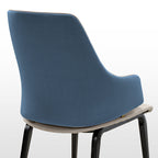 Juliet, Dining Arm Chairs Set of 2, Brown/blue