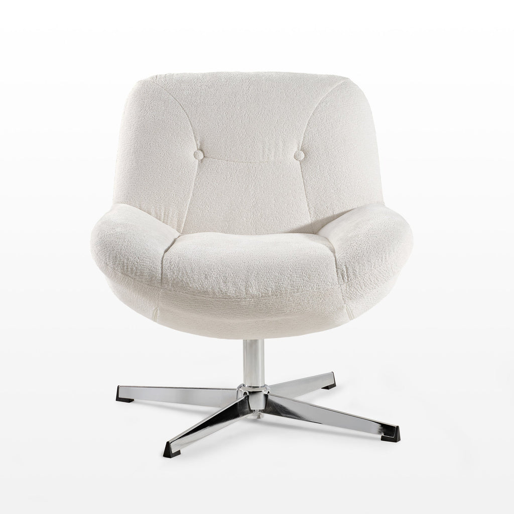 Henry, Chenille Swivel Lounge Chair