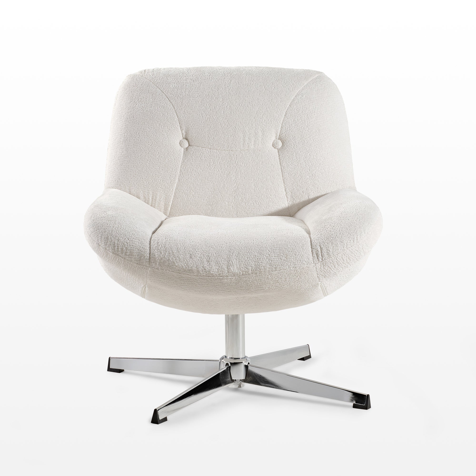 Henry, Chenille Swivel Lounge Chair
