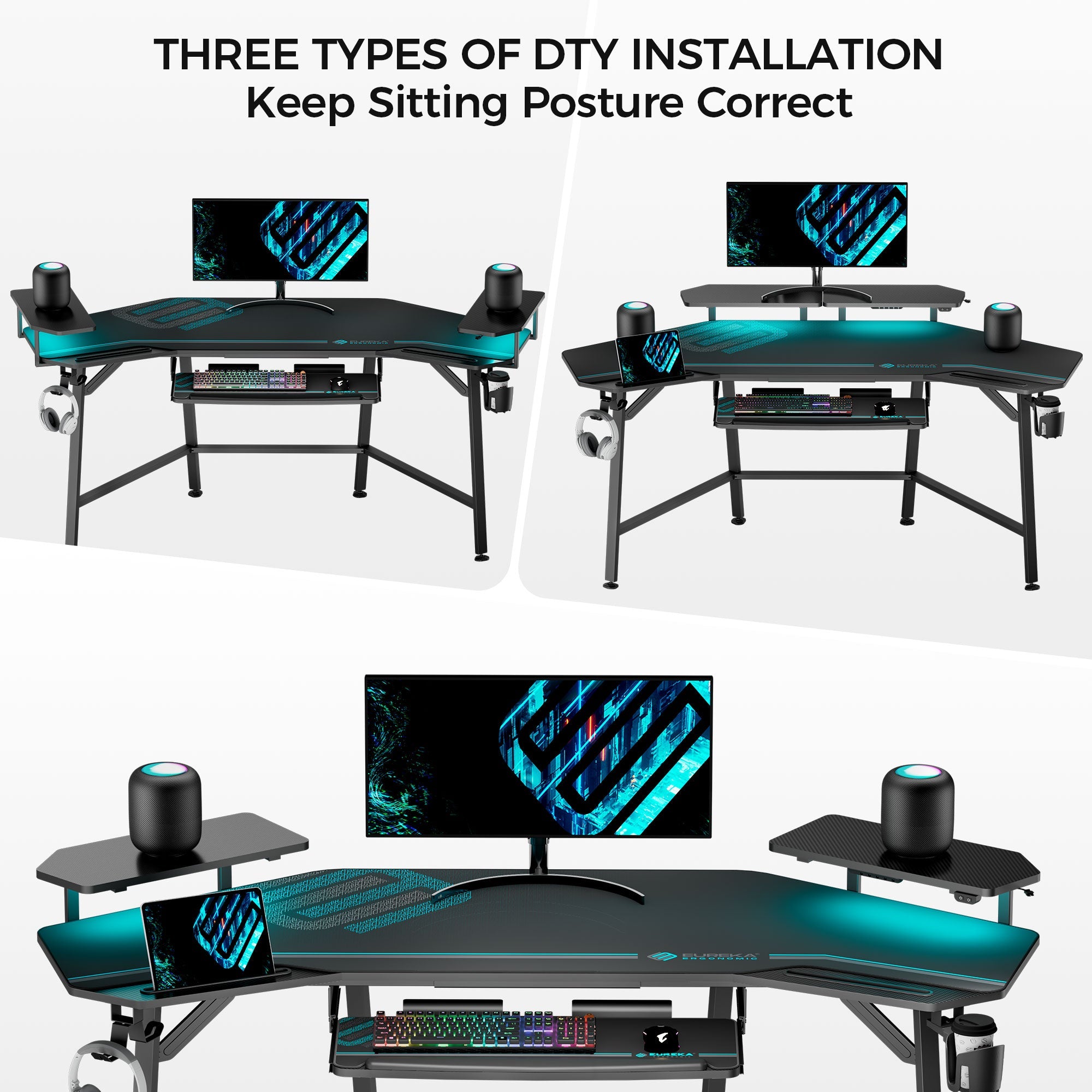 Aero Wing Shaped Studio Desk (73"x23")
