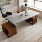 Zen Pro Series, 87"/72" Executive Standing Desk with Cabinets Set