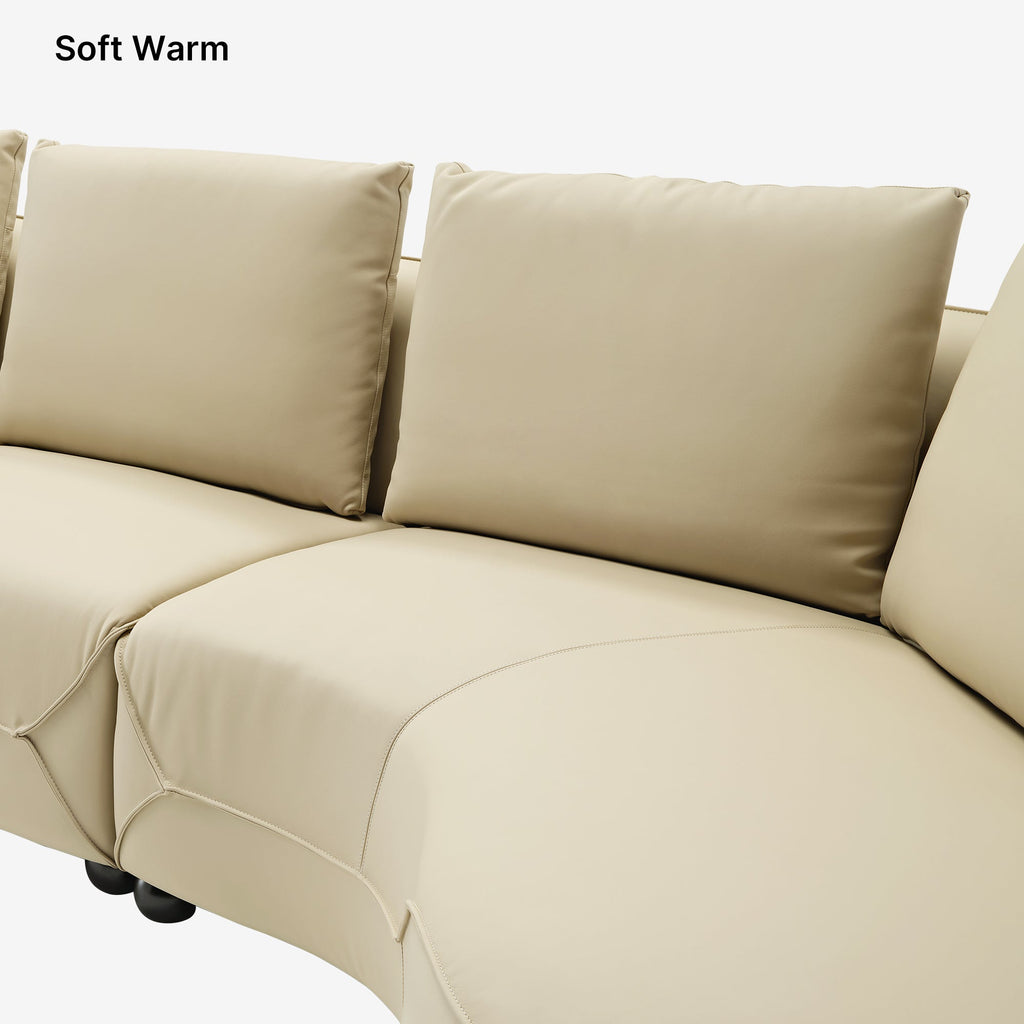 Leah, Curved Couch Sofa