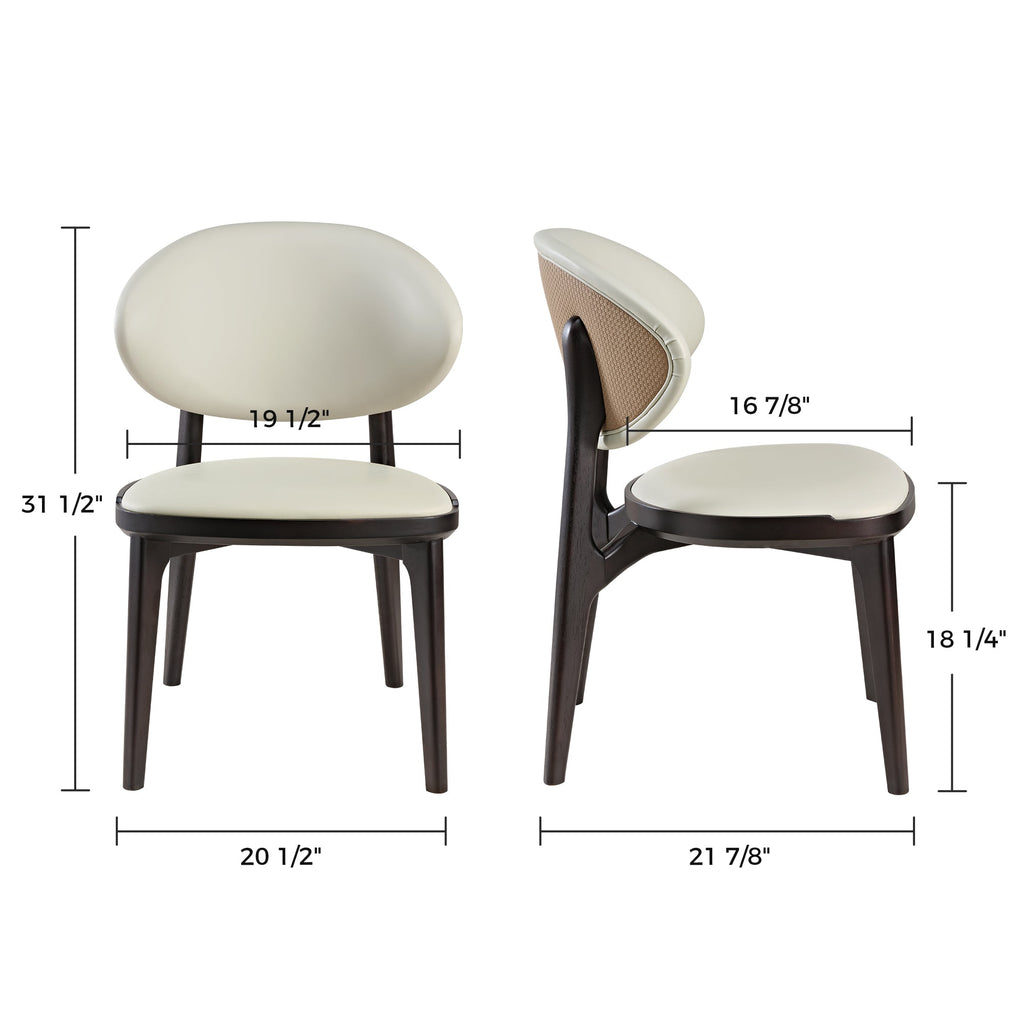 Cedar, Dining Side Chairs Set of 2, Off-White