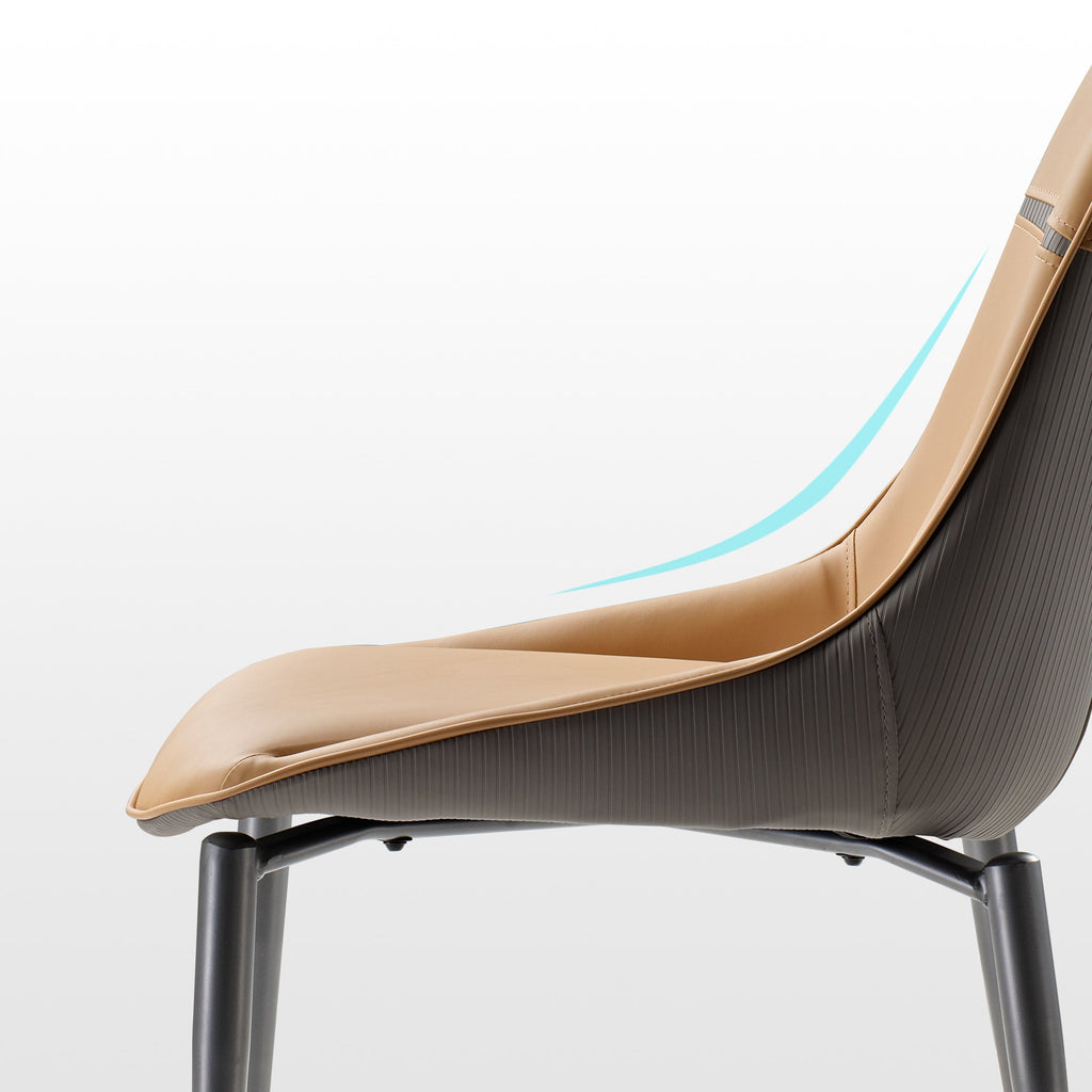 Couture, Upholstered Dining Side Chairs Set of 2, Turmeric and Gray