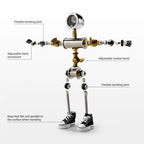 HD-19, 13.8" H, Robot-Shaped Cyberpunk Table Lamp Decor