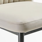 Chic, Upholstered Dining Side Chair Set of 2, Off-White