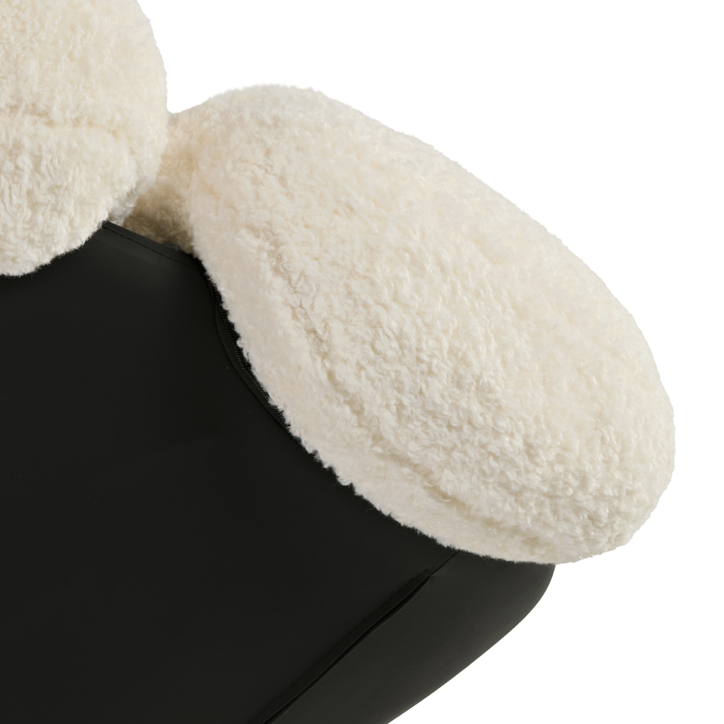 Cara, Modern Comfy Swivel Lounge Chair, White