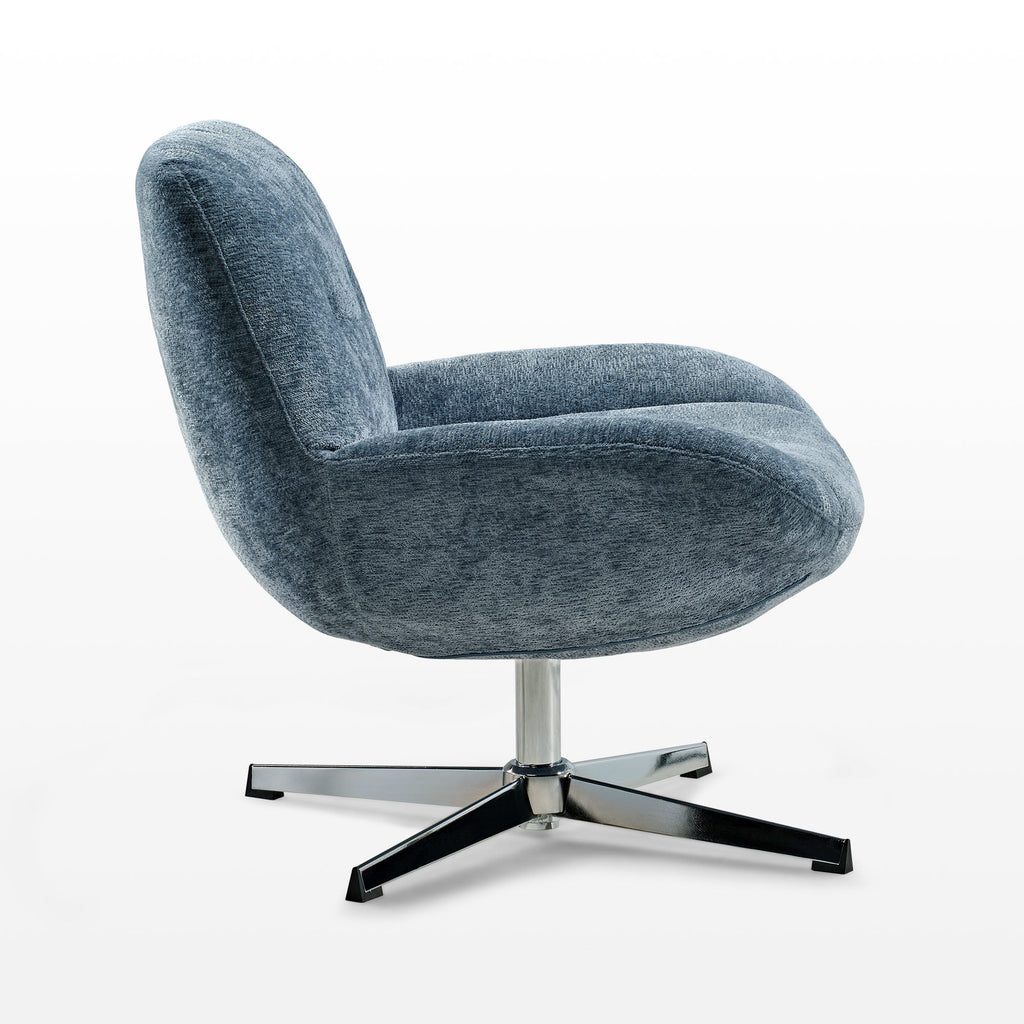 Henry, Chenille Swivel Lounge Chair