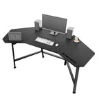 Aero Wing-Shaped Studio Desk, Black (63" and 72")