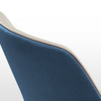 Juliet, Dining Arm Chairs Set of 2, Brown/blue