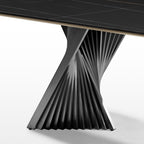 Oasis, 105.5" Dining Table with Sintered Stone, Black
