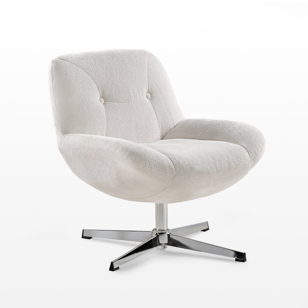 Henry, Chenille Swivel Lounge Chair