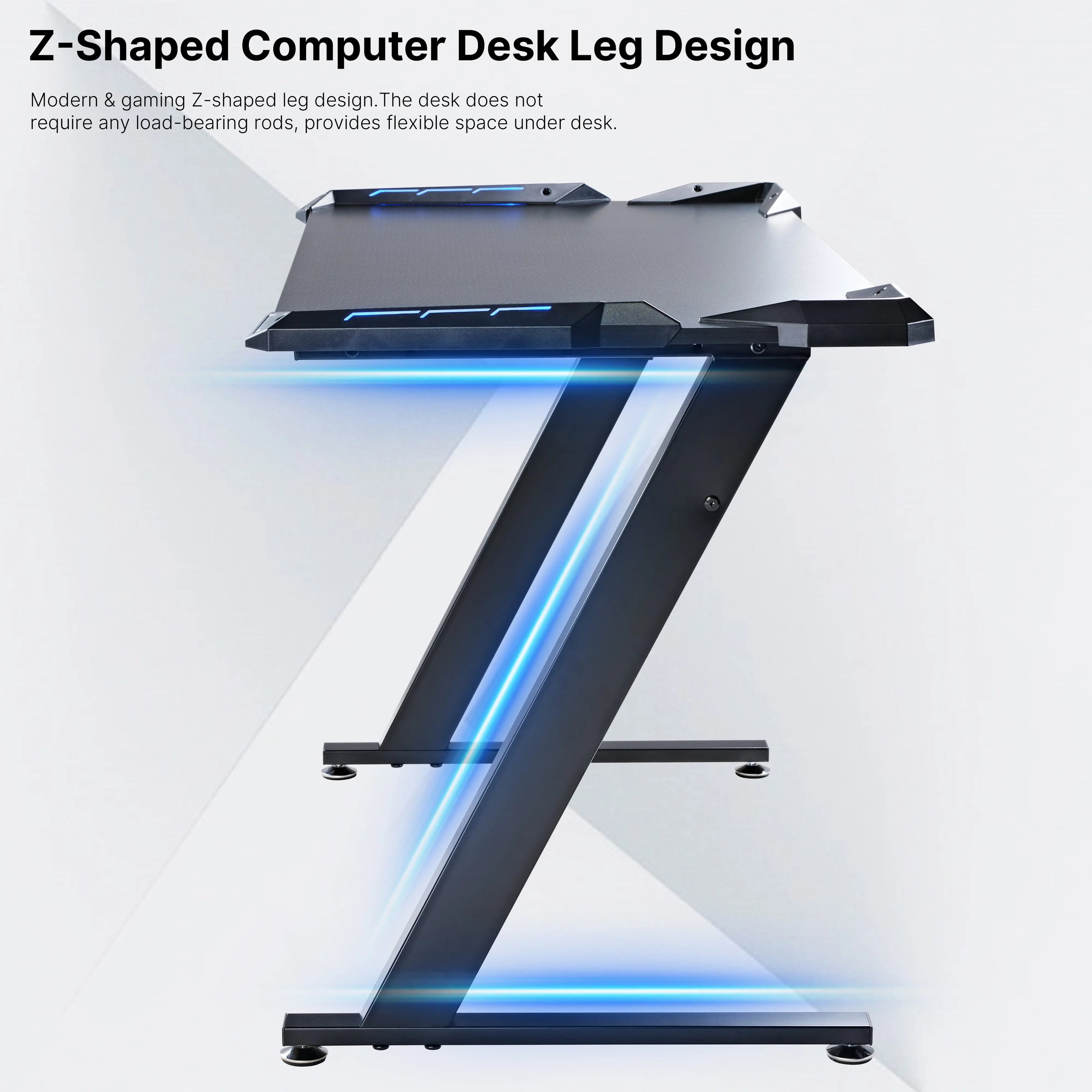 Gaming Desk with Z-Shaped Legs (44"x24")