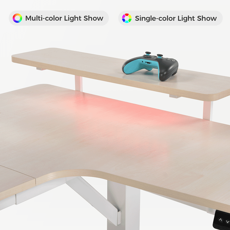 U-Shaped Standing Desk with Accessories Set (74"x23")
