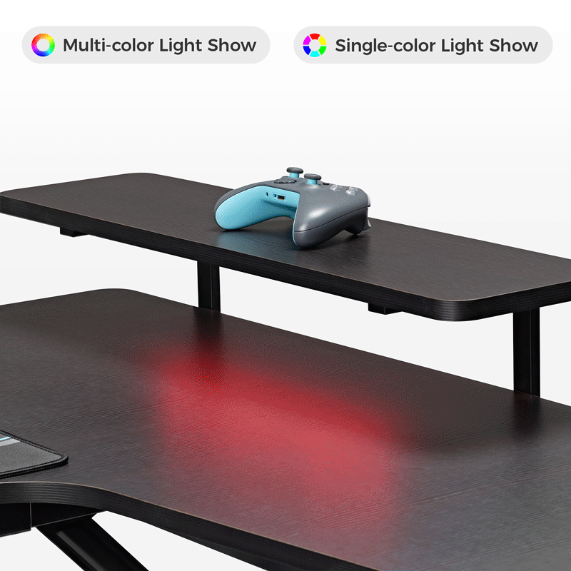 U-Shaped Standing Desk with Accessories Set (74"x23")