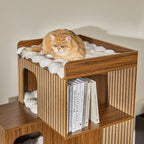 Pawlio, 72" Owner and Pet Shared Bookshelf Cat Tree