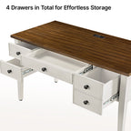 Farmhouse Office Desk with Drawers