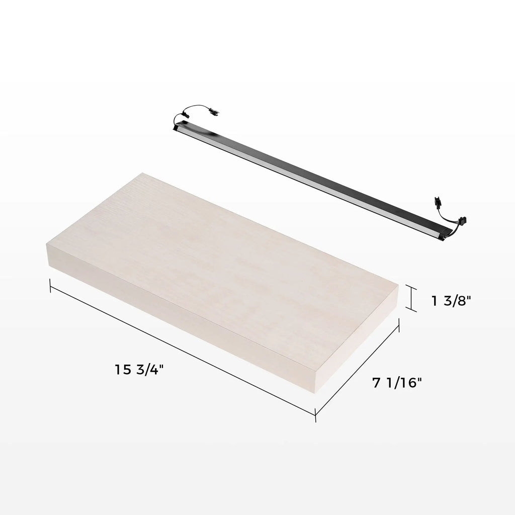 Floating Wall Shelf with Lighting, 1 Piece